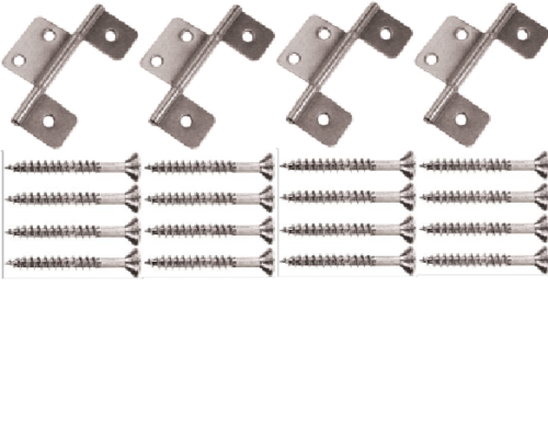 Mobile Home/RV Brushed Nickel Interior Door Extended Leaf Hinge with Screws (4 Pack)