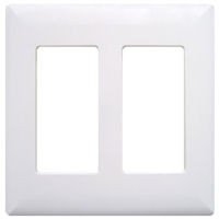 Pass & Seymour Mobile Home/RV White Double Snap On Plate