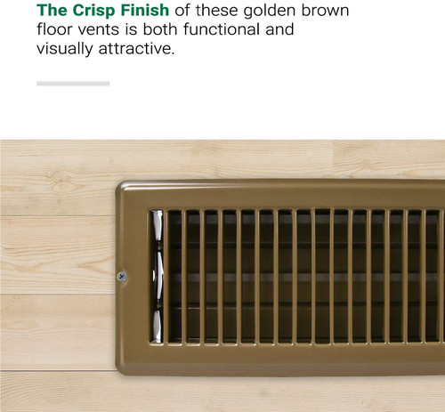 Continental Industries Brown Floor Register 4" x 10" (6 Pack)