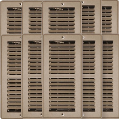 TRUEaire Mobile Home Floor Register 4 x 8 Brown (10 Pack)