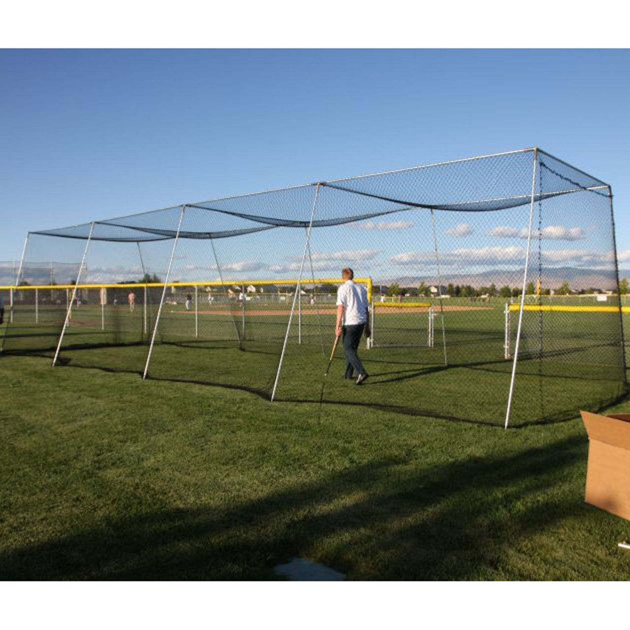 Portable 50ft. Batting Cage with #21 Net by Wheelhouse