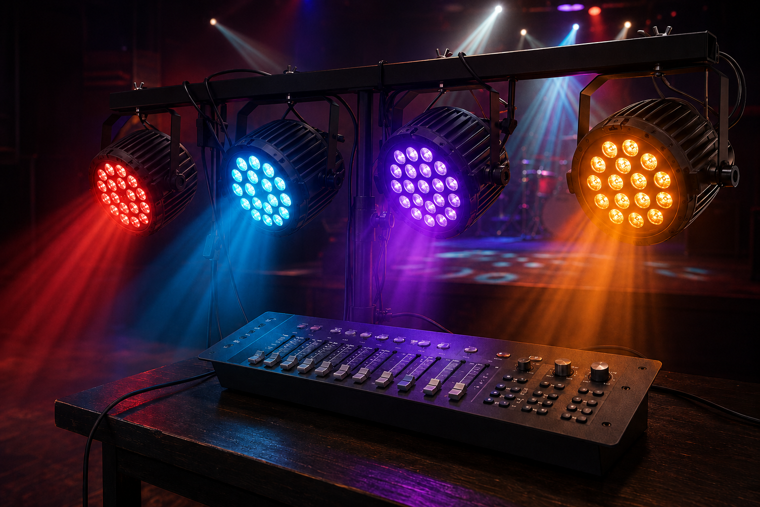 DMX lighting system connection diagram