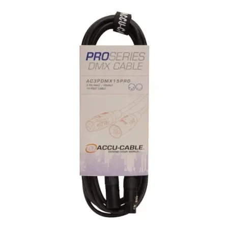 American DJ AC3PDMX15PRO (15ft DMX Cable)