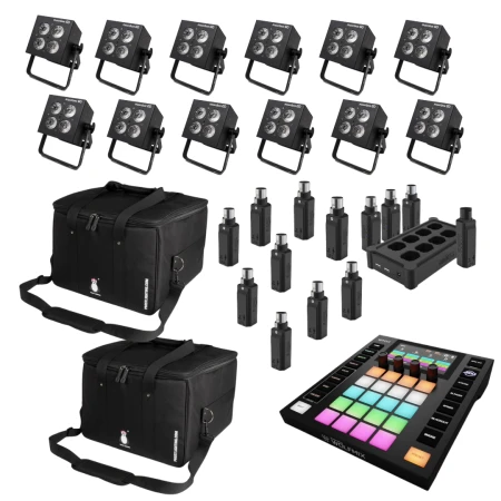 Prost Lighting MoonBox Go Set of 12 w/ ADJ WMX1 MK2