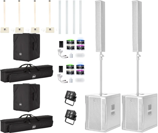 RCF EVOX 12 White Package w/ Mobile Lighting