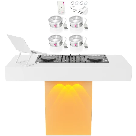 Timber Groove DJ Booth Podium with Ape Labs Lighting