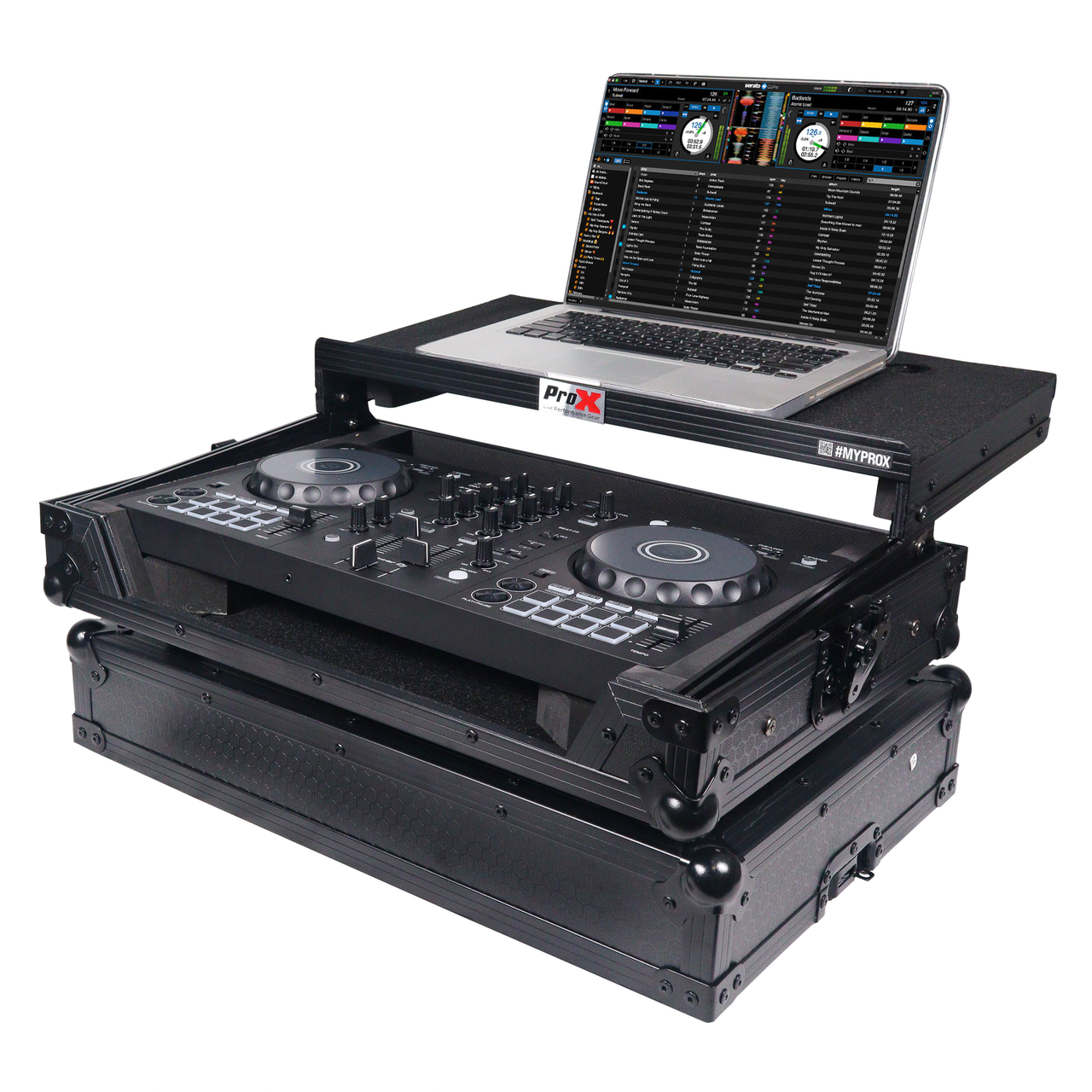 ATA Flight Road Case For Pioneer DDJ-FLX4 DDJ-SB3 DDJ-400 DJ Controller with Laptop Shelf - Black Finish thumbnail 1