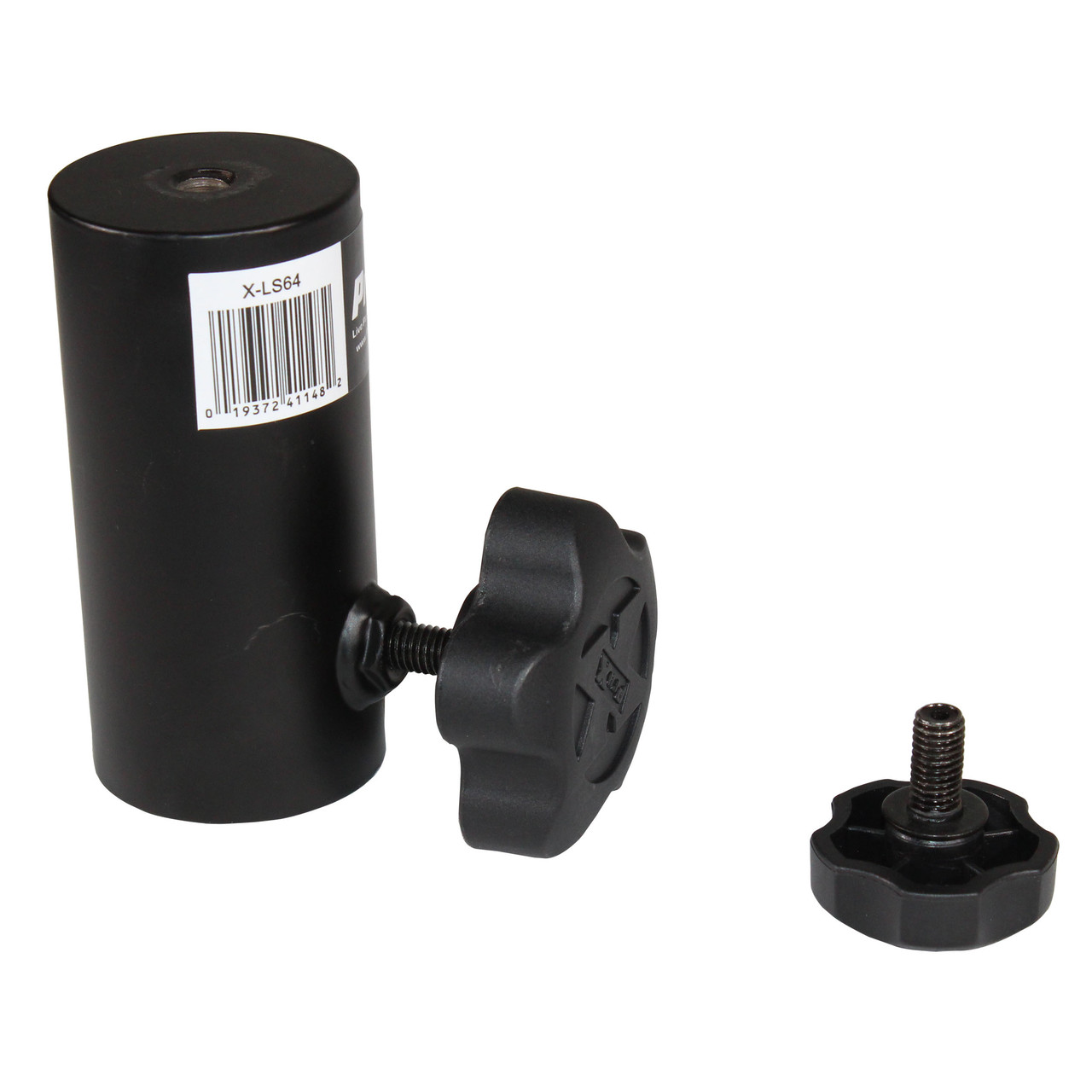 1 3/8" 35mm Universal Compact Single Stud Lighting M8 Mount for Most Speaker Stands Black thumbnail 1