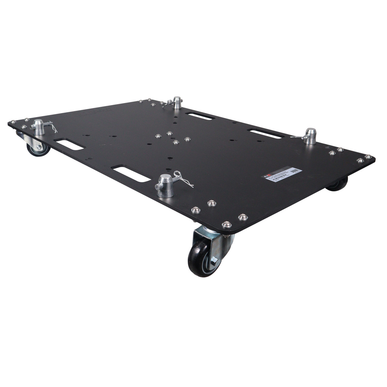 24 x 30 inch Rolling Base Plate for Rapid Grid Modular Truss System with locking casters - Black Finish thumbnail 1