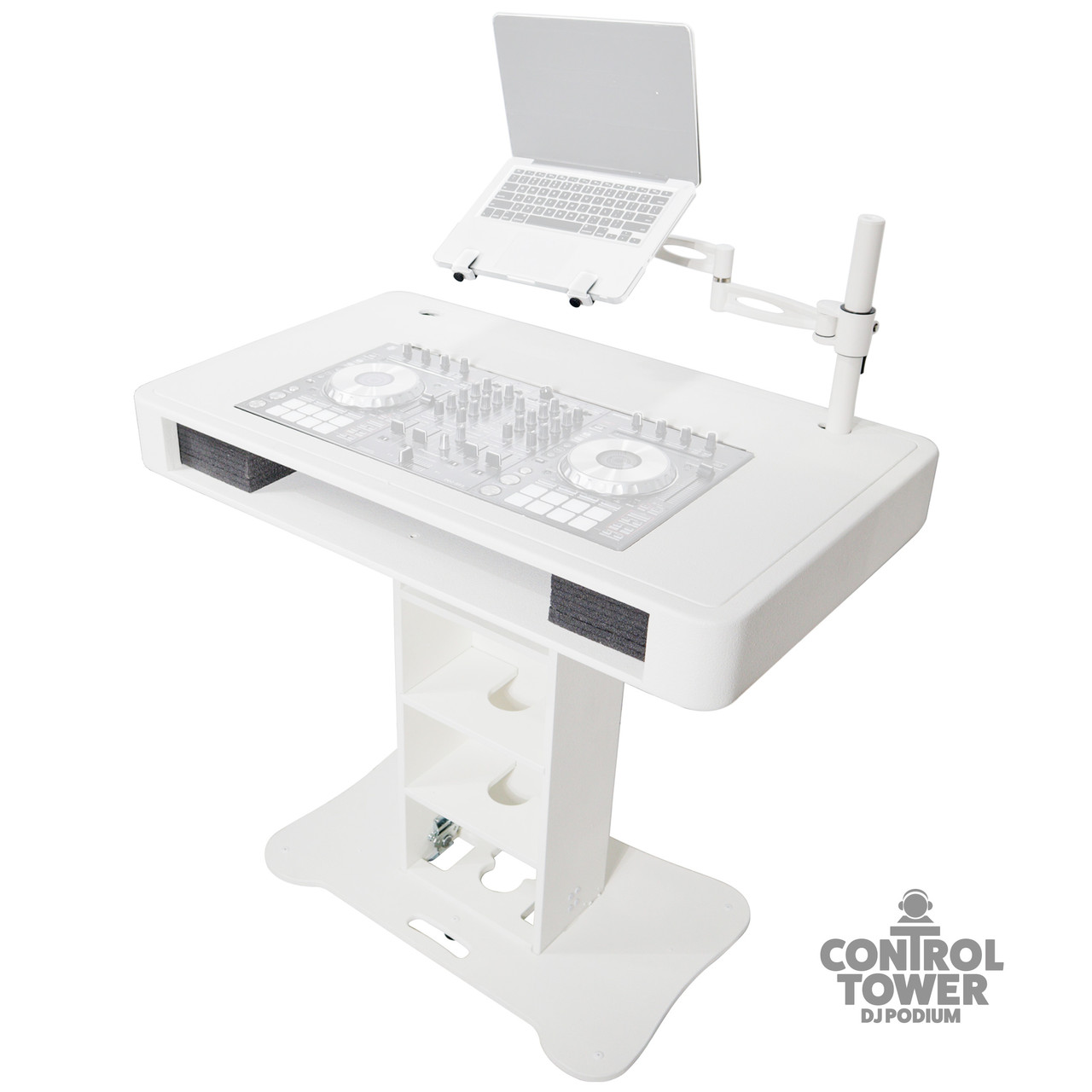 Control Tower DJ Podium for Pioneer DDJ-REV7 XDJ-XZ FLX10 RANE Four - White Finish thumbnail 1