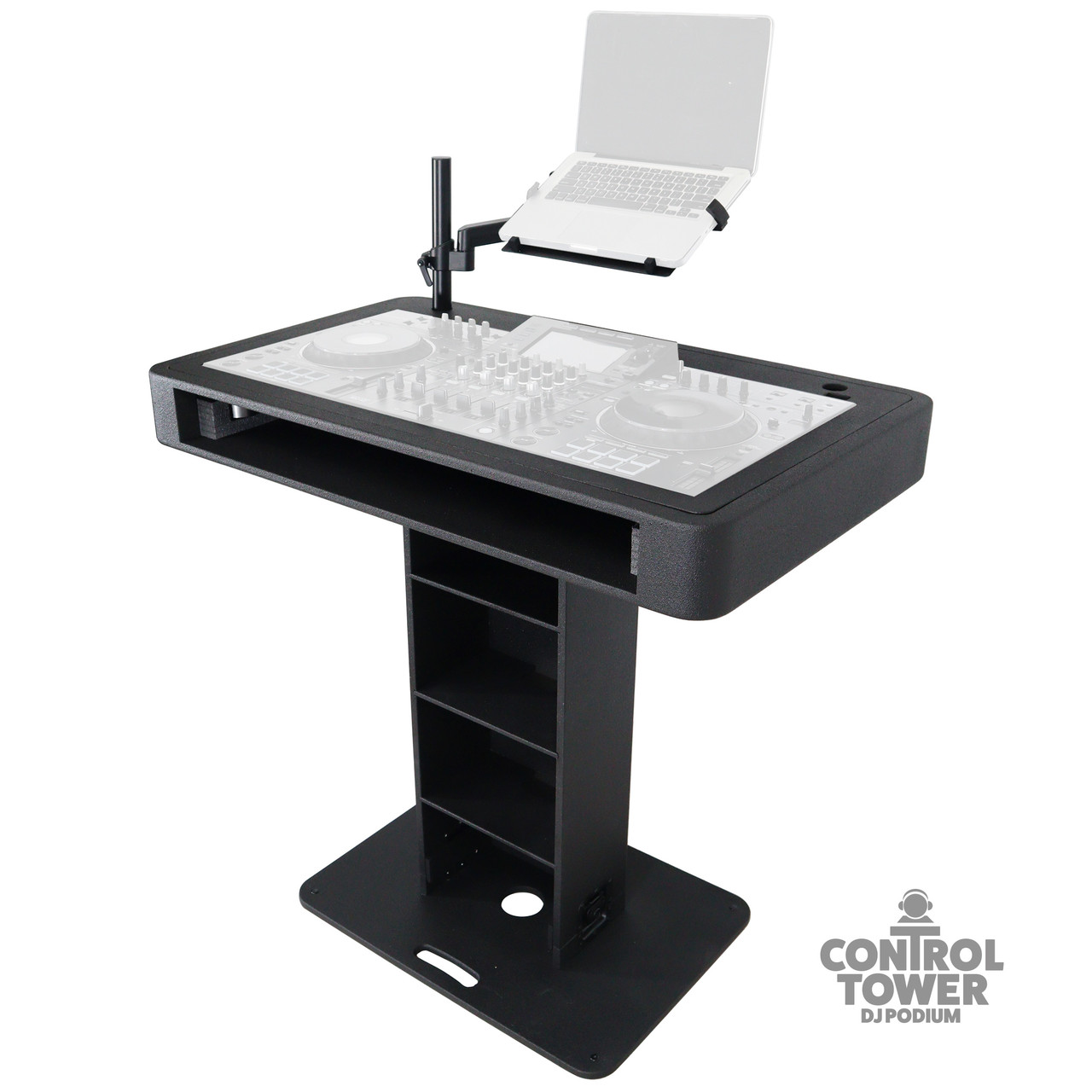 Control Tower DJ Podium for Pioneer DDJ-REV7 XDJ-XZ FLX10 RANE Four- Black Finish thumbnail 1