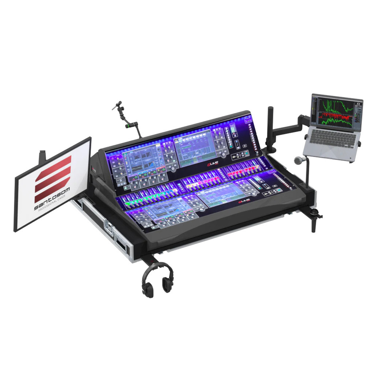 Flight Case for Allen & Heath S5000 With Doghouse, Casters and Laptop Monitor Arm by Santosom thumbnail 1
