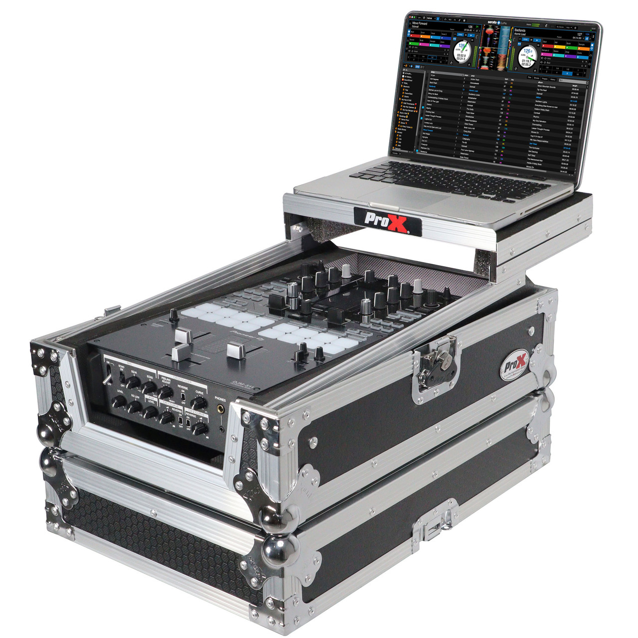 Flight Case for Pioneer DJM-S11 Mixer with Sliding Laptop Shelf thumbnail 1