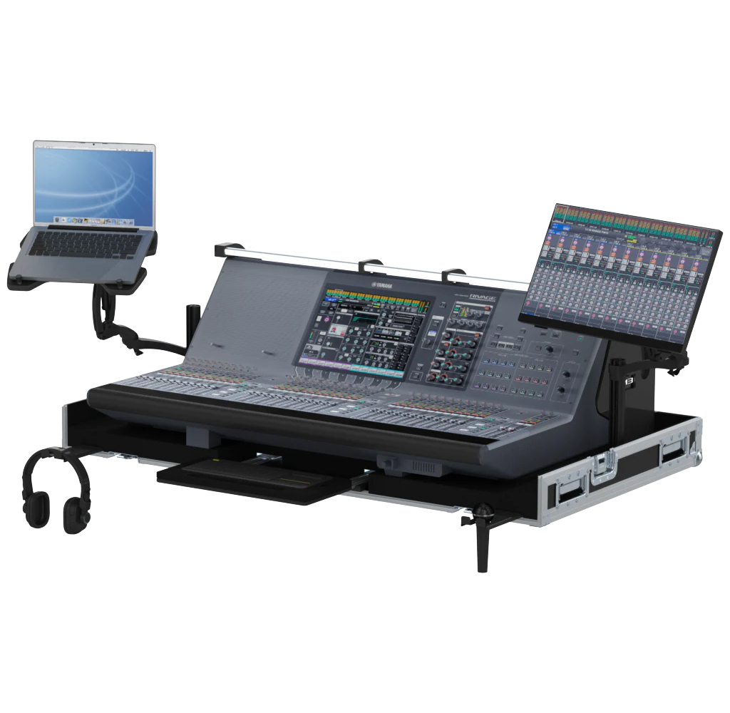 Flight case for Yamaha Rivage PM3 CS-R3 Audio Console Mixer with Doghouse and Wheels by Santosom thumbnail 1