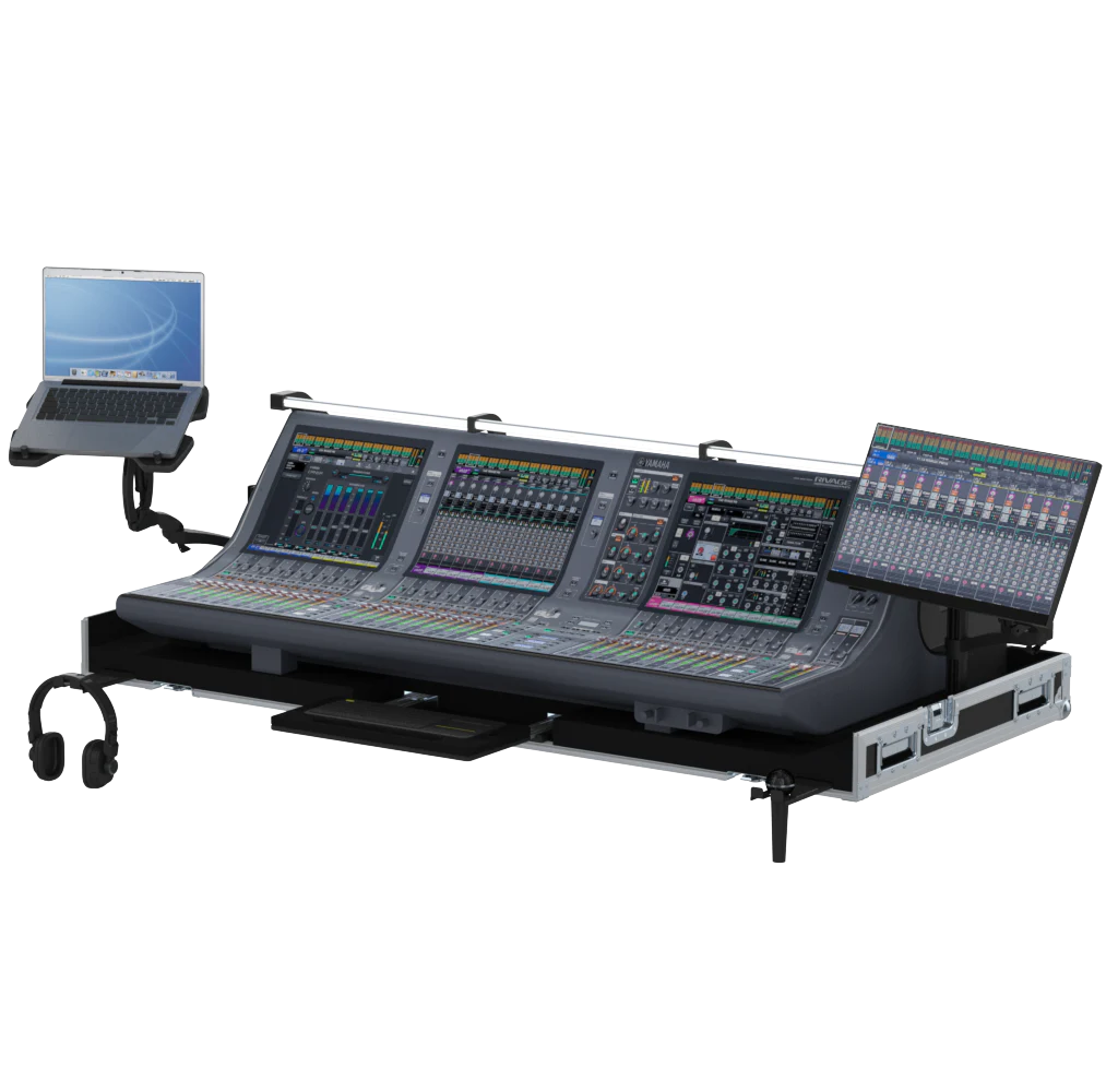 Flight case for Yamaha Rivage PM5 CS-R5 Audio Console Mixer with Doghouse and Wheels by Santosom thumbnail 1
