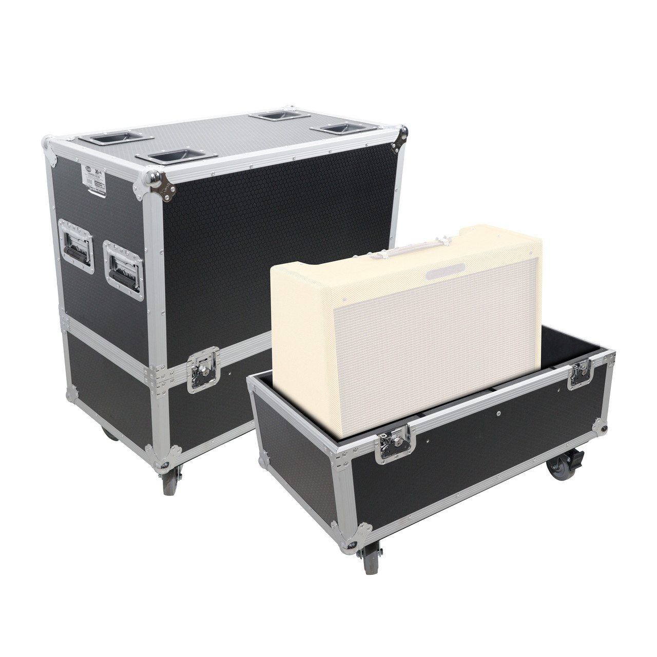 Flight Style Road Case for Fender 57 Custom Twin 212 Combo Guitar Amp Universal Speaker Cabinet thumbnail 1