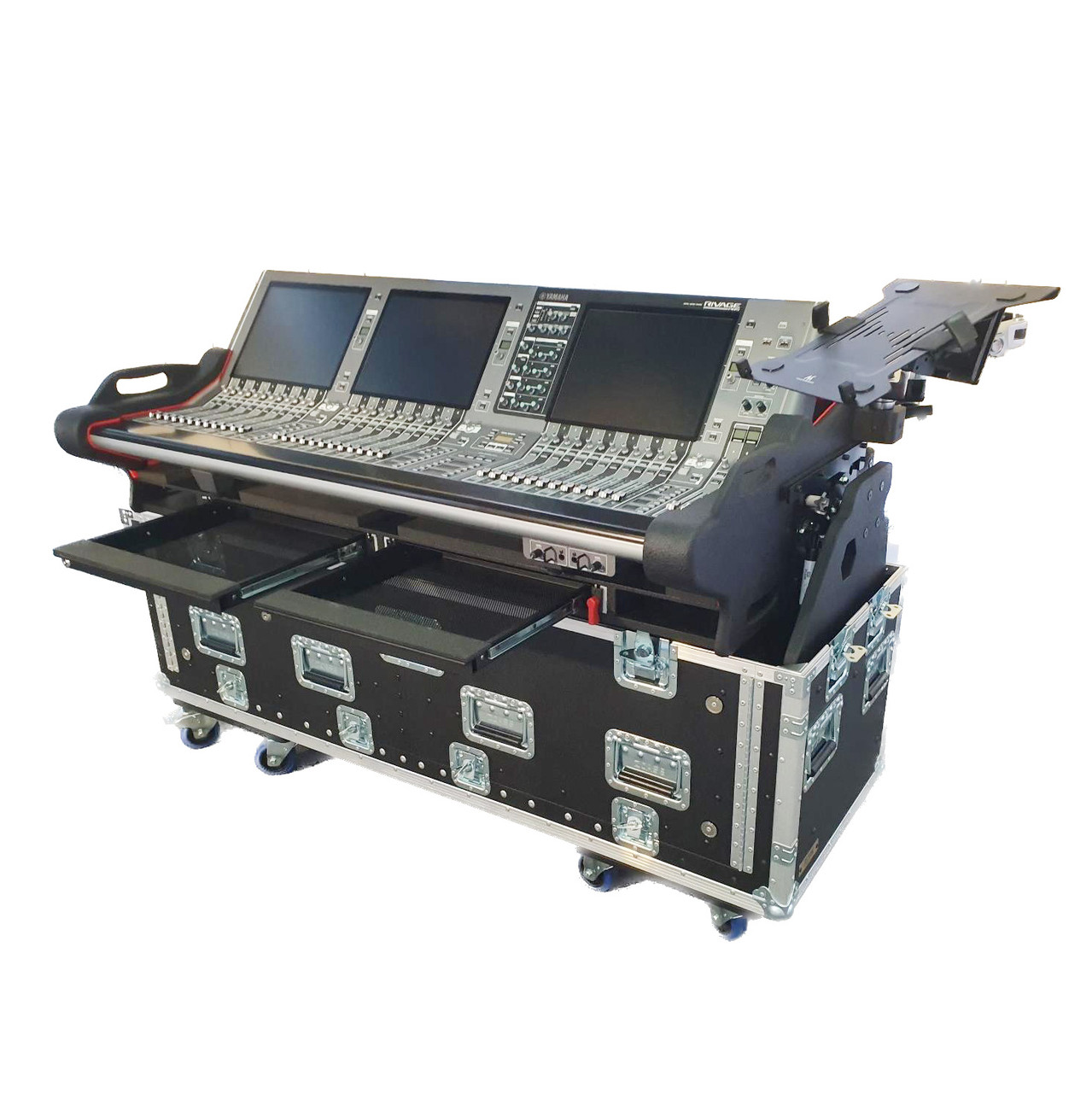 Flip-Ready Easy Detachable Retracting Case With 2U for Yamaha CS-R5 PM5 RIVAGE Console by ZCase Custom Order thumbnail 1