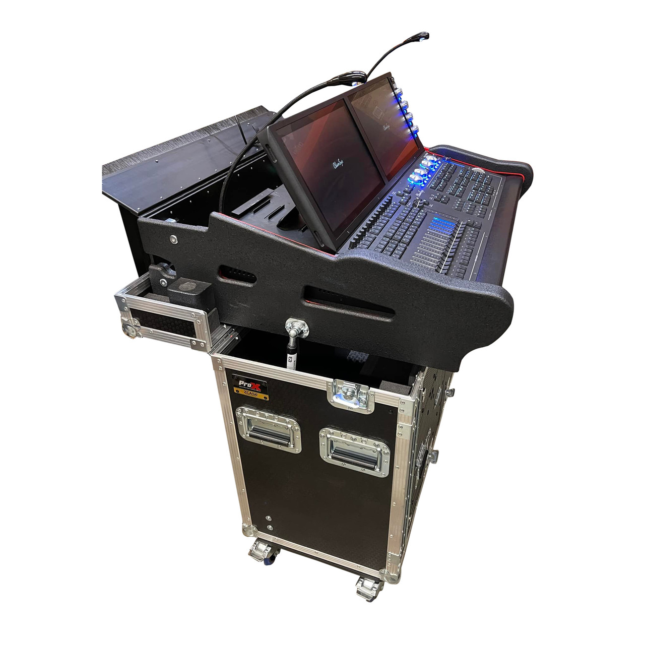 Flip-Ready™ Hydraulic Console Case for ChamSys MagicQ MQ500M w/ 1U Rack Space thumbnail 1