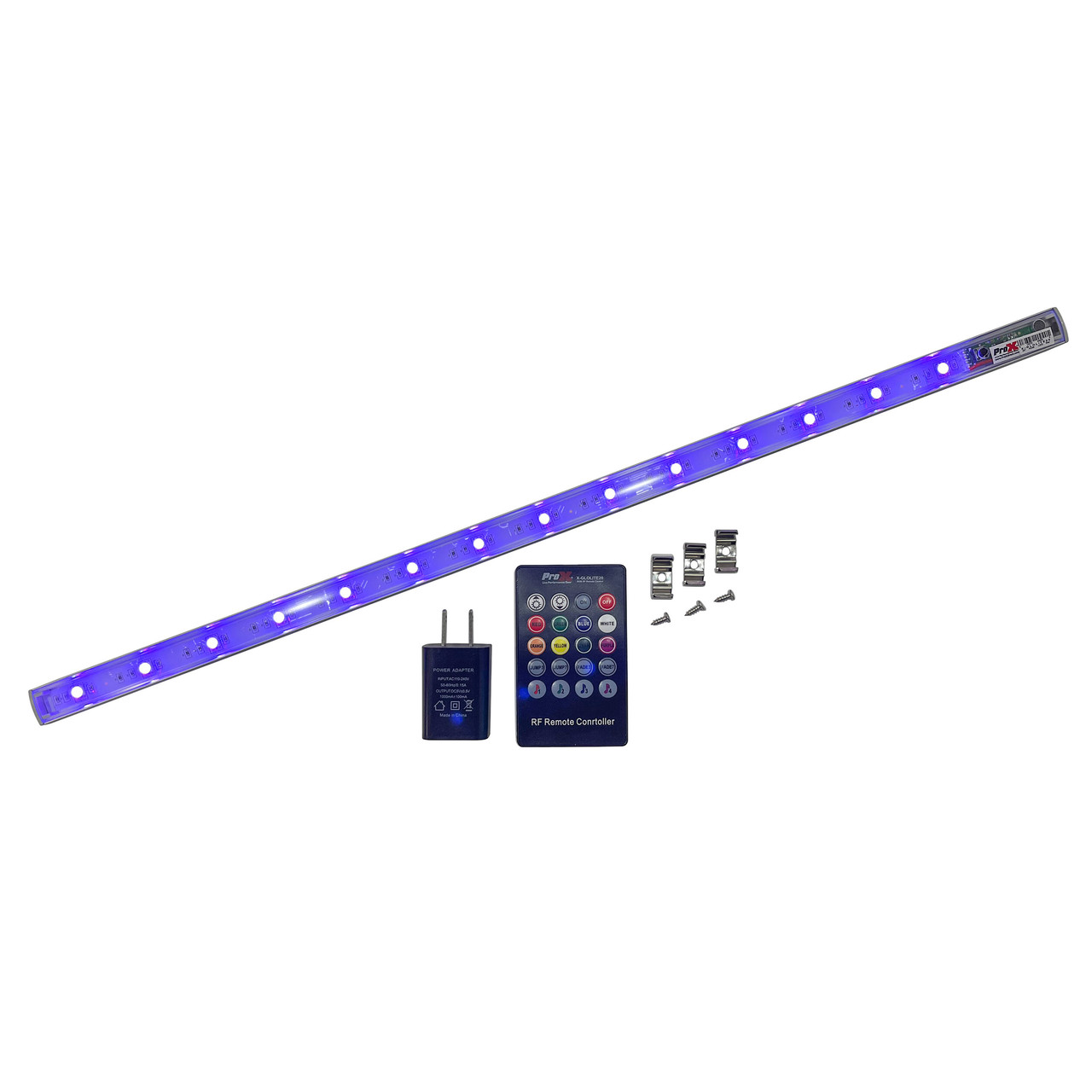 GLOLITE 20" RGB LED Accent Lighting Fixture Aluminum Body RF Remote Controlled USB Powered thumbnail 1