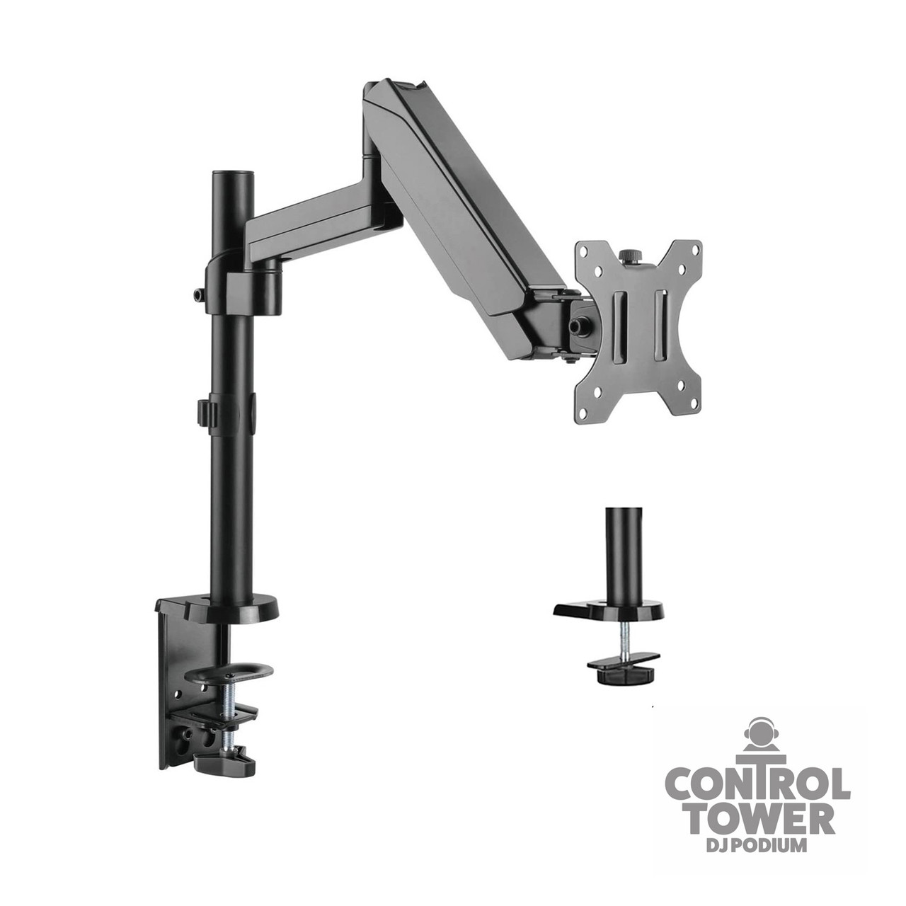 Laptop Tray and Bracket with Gas Spring Double Arm Fits 17" - 32" Monitors thumbnail 1