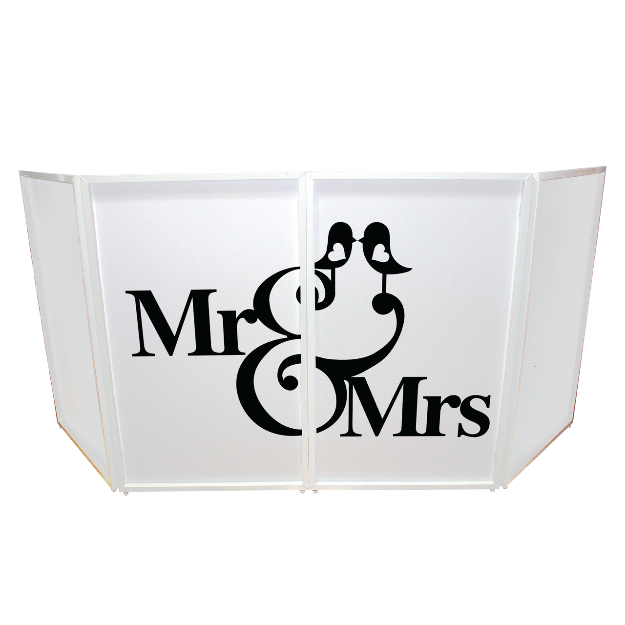 Mr and Mrs Facade Enhancement Scrims - Black Script on White | Set of Two thumbnail 1