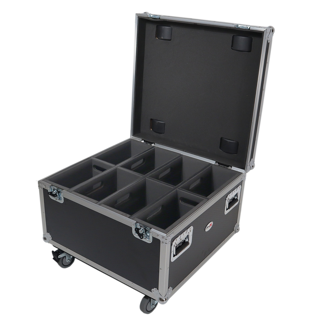 Par Can Universal Utility Case 4" Wheels Will Hold 4 of 12" x12"  Large or 8  of 12" x 5.5" Slim LED Par Lights thumbnail 1