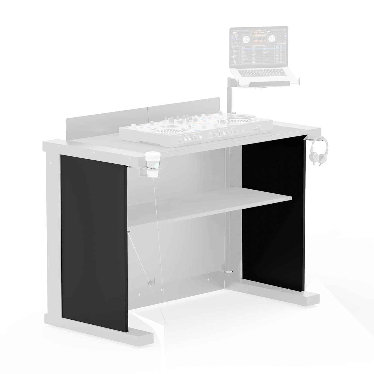 Replacement Left and Right Side Covers for Humpter B3 DJ Workstation in Black thumbnail 1