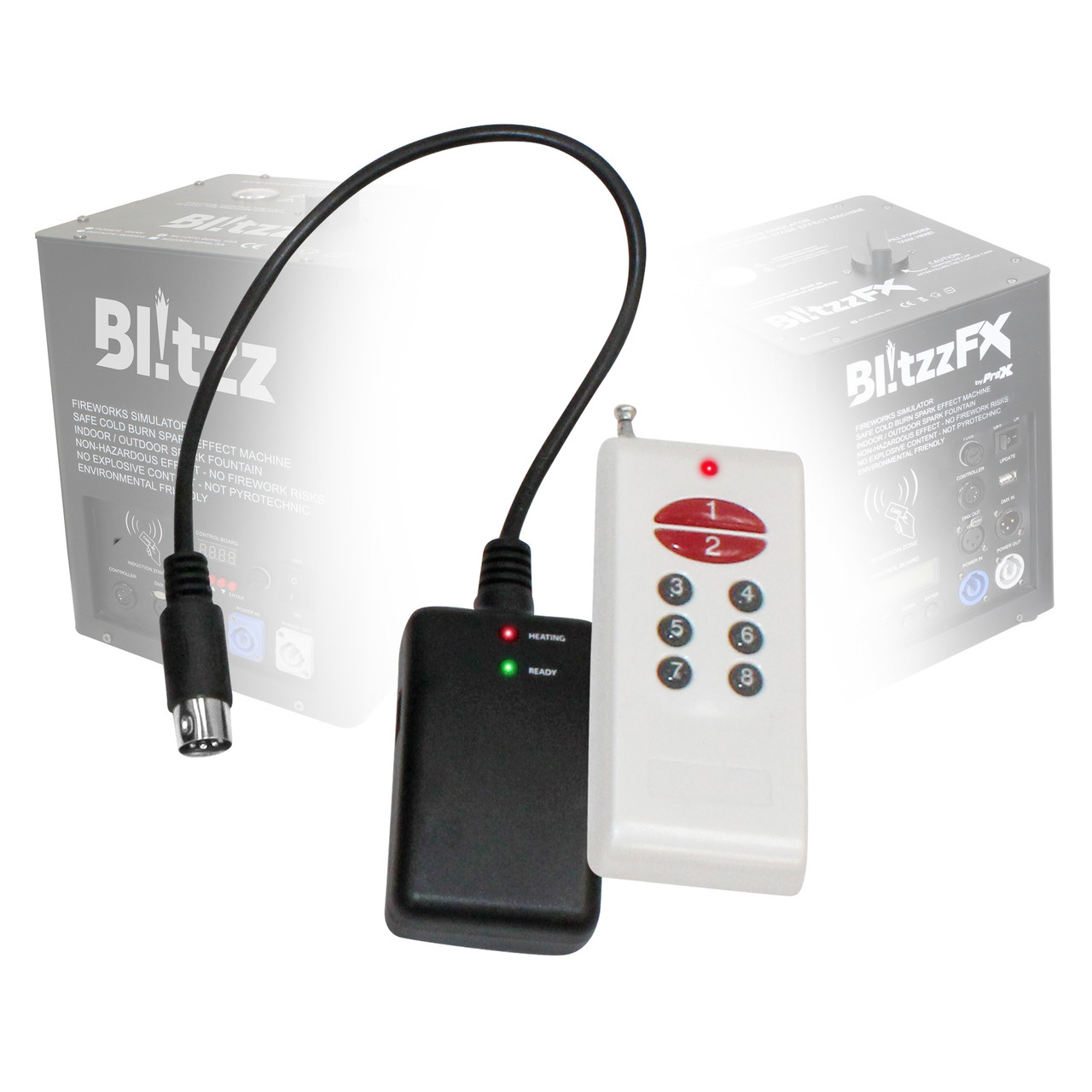 Replacement Wireless Remote and Receiver for ProX Blitzz Cold Spark Machines thumbnail 1