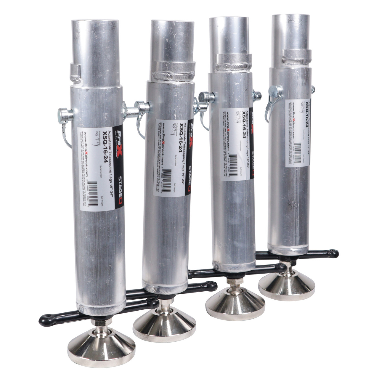 Set of (4)Telescoping Stage Legs with Ball Joint Adjusts from 16 to 24 inches compatible with ProX StageQ™ Platforms thumbnail 1