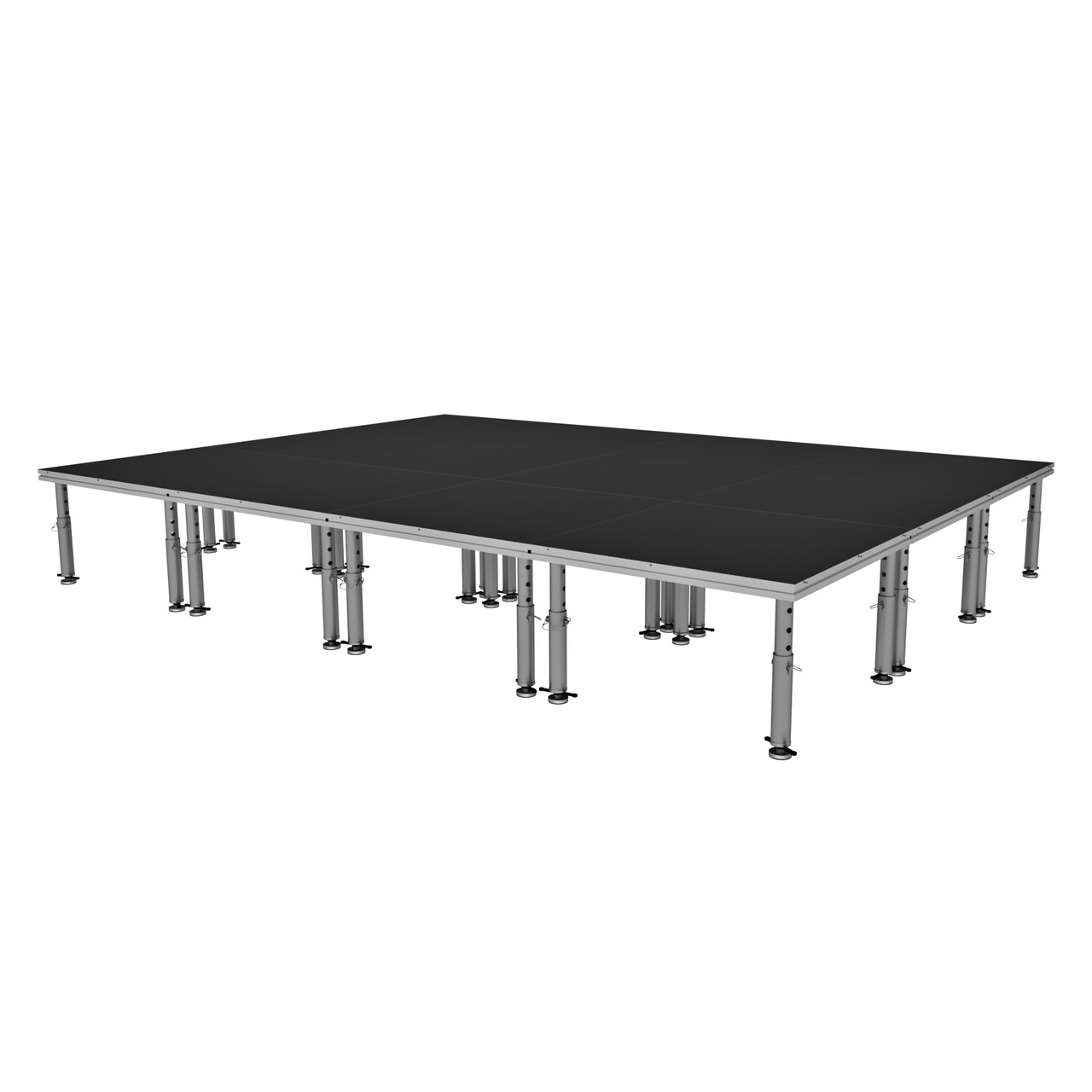 StageOne 12 ft x 16 ft  4x4 Package  12 Decks w/ 16–22 inch Adjustable Legs thumbnail 1