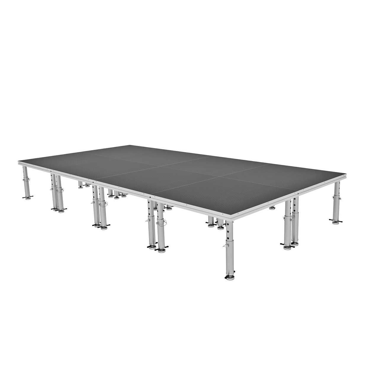 StageOne 8 ft x 16 ft  4x4 Package  8 Decks w/ 16–22 inch Adjustable Legs thumbnail 1