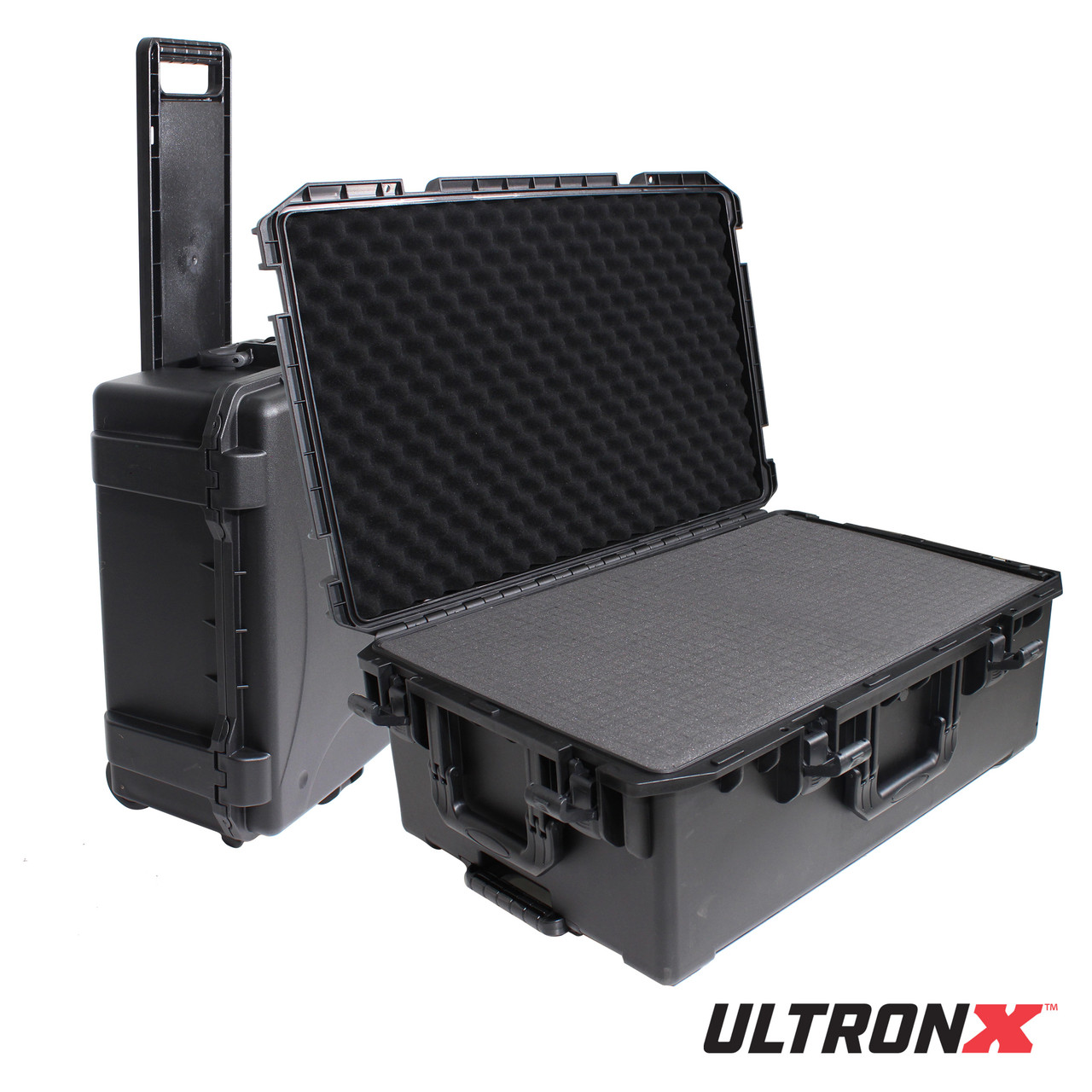 UltronX LARGE Water Resistant ABS Molded Portable Storage Case for Audio Camera Tactical includes cut pluck foam - 29x19x9 in. thumbnail 1