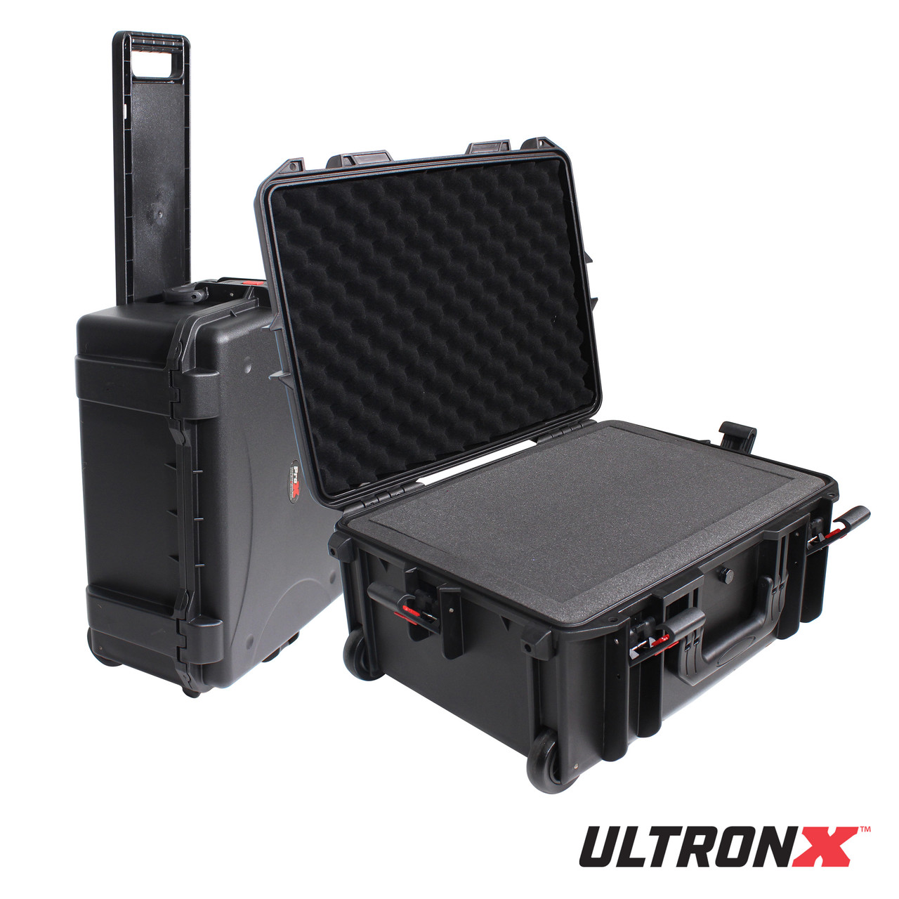 UltronX MEDIUM Water Resistant ABS Molded Portable Storage Case for Audio Camera Tactical includes cut pluck foam - 14x19x7.5 thumbnail 1