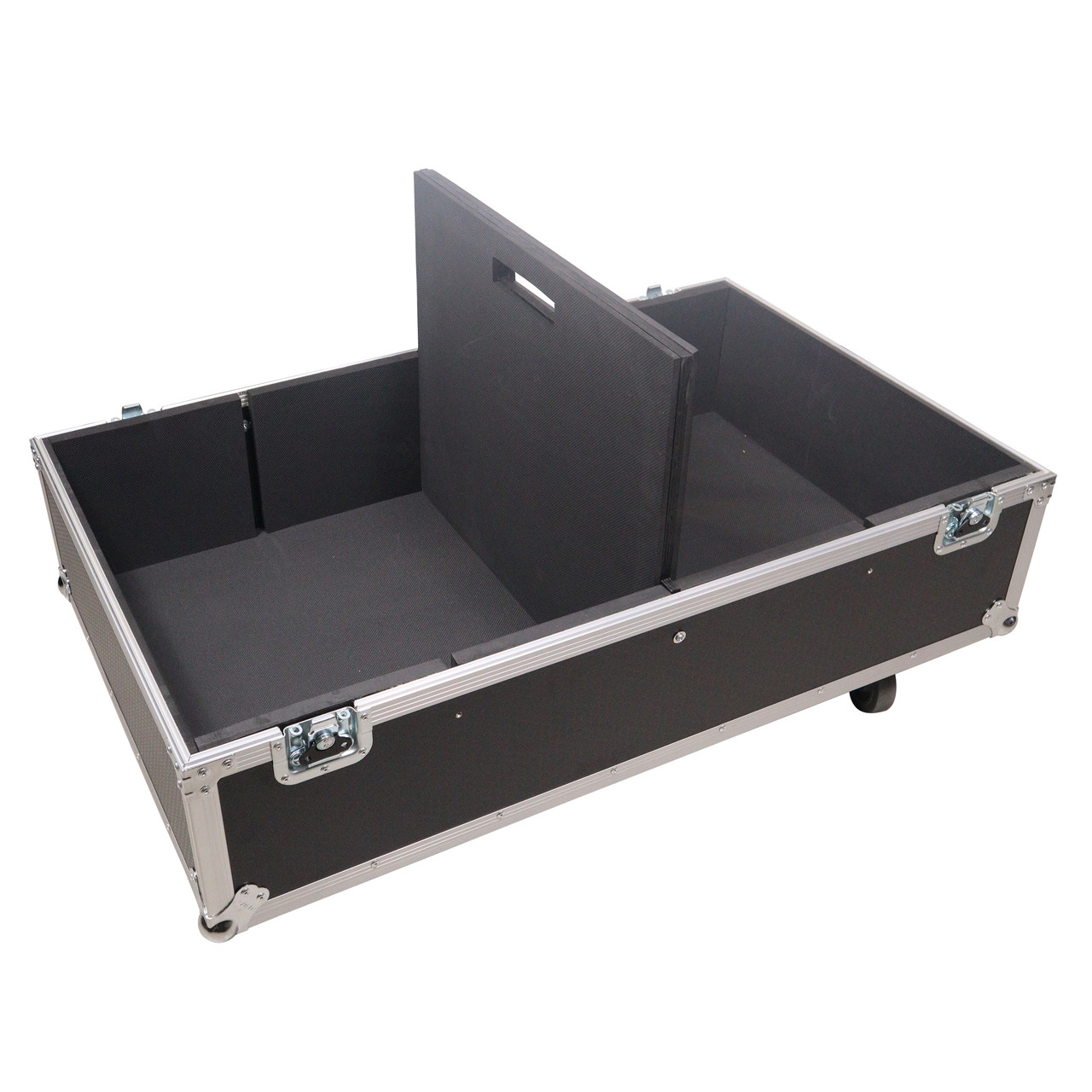 Universal ATA Dual Speaker Flight Case for 2x RCF NX12-SMA Turbosound TFM122m Speaker and similar sizes 23x18x13 in. thumbnail 1