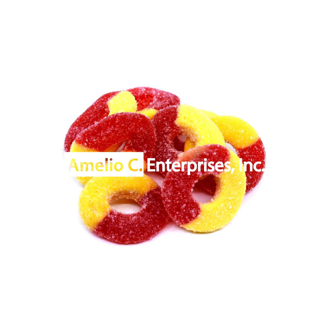 PEACHIE GUMMIES (Peach flavored rings) 4oz