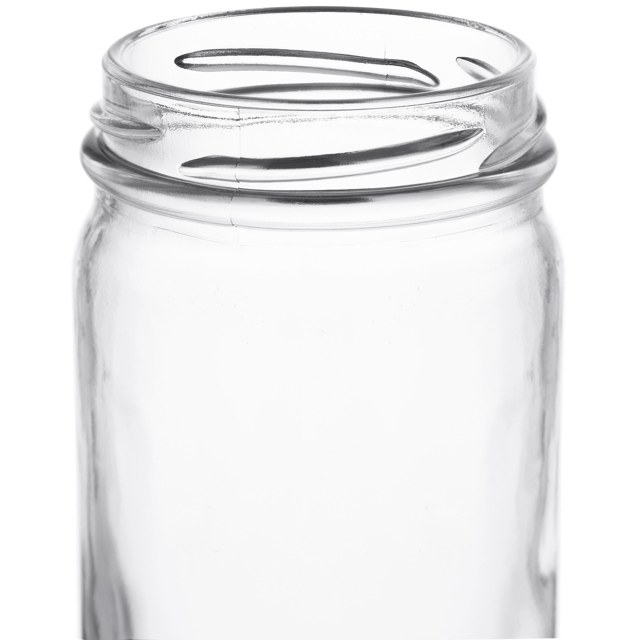 12 oz Clear Glass General Purpose Jars - 12/Case, Clear Type III 70 Lug