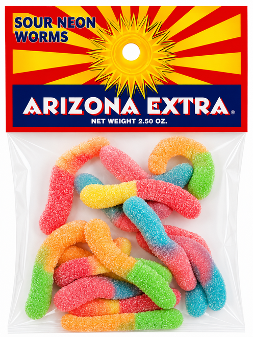 Sour Neon Worms Budget Line