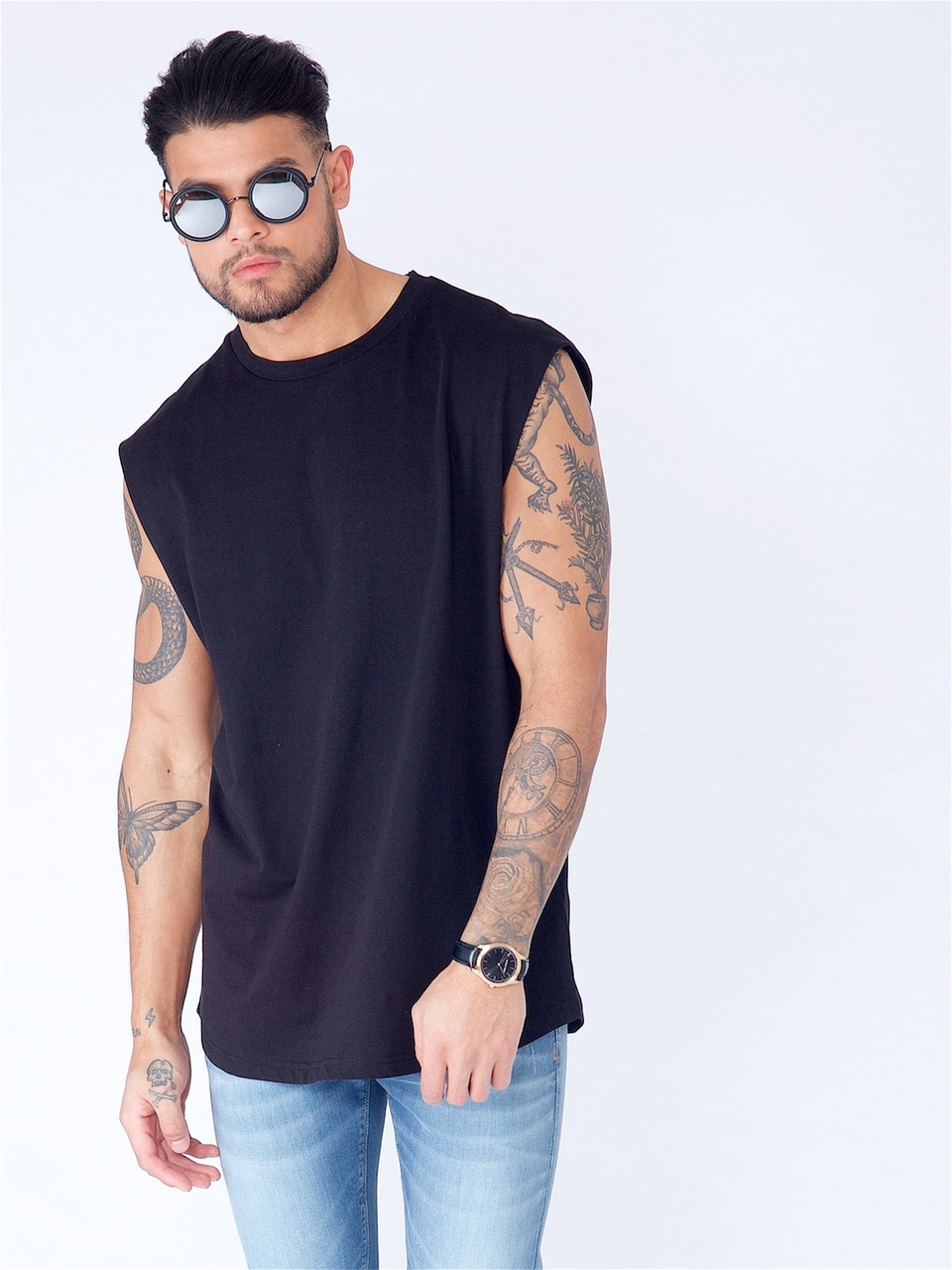 asos black vest top
