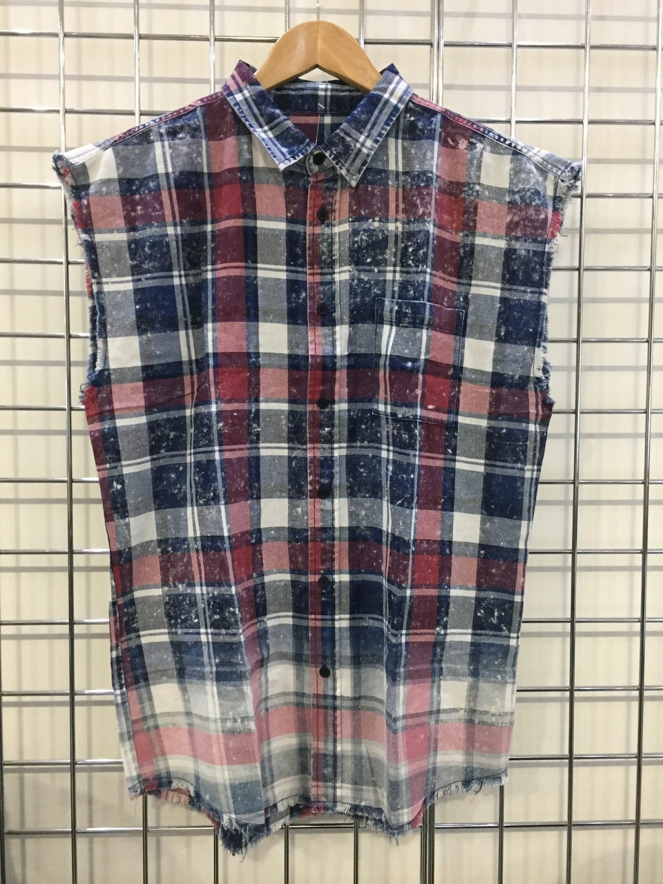 Sleeveless Check Shirt 