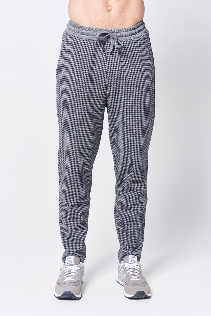 Jersey Jacquard Trouser In Gingham