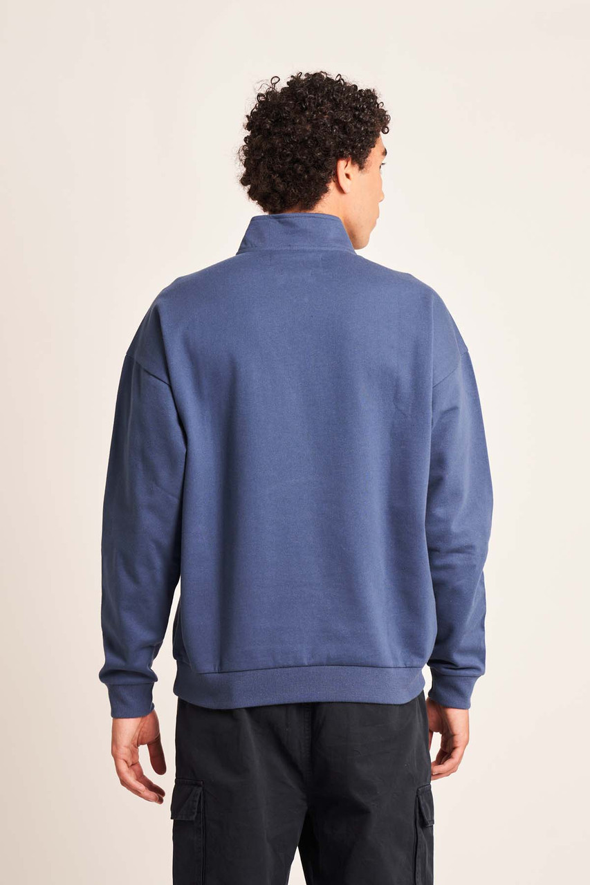 Half Zip Branded Sweatshirt In Relaxed Fit