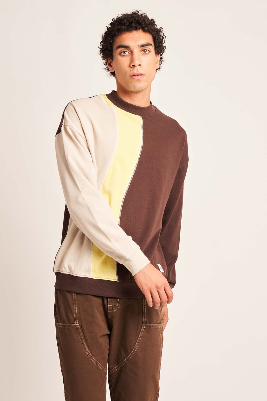 Cut And Sew Sweatshirt In Relaxed Fit
