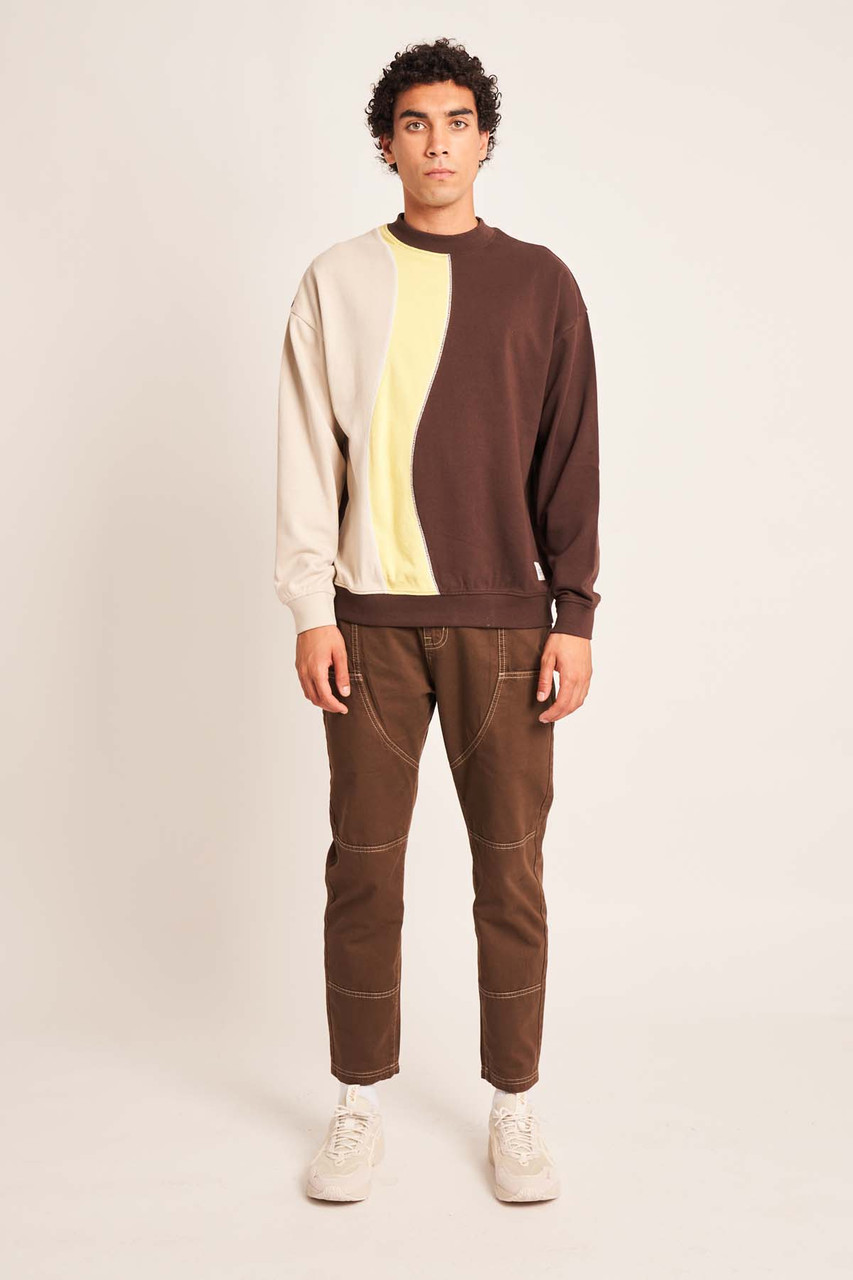 Cut And Sew Sweatshirt In Relaxed Fit