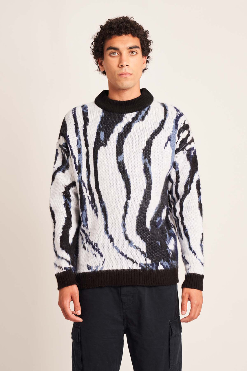 Intarsia Knitted Jumper in Relaxed Fit