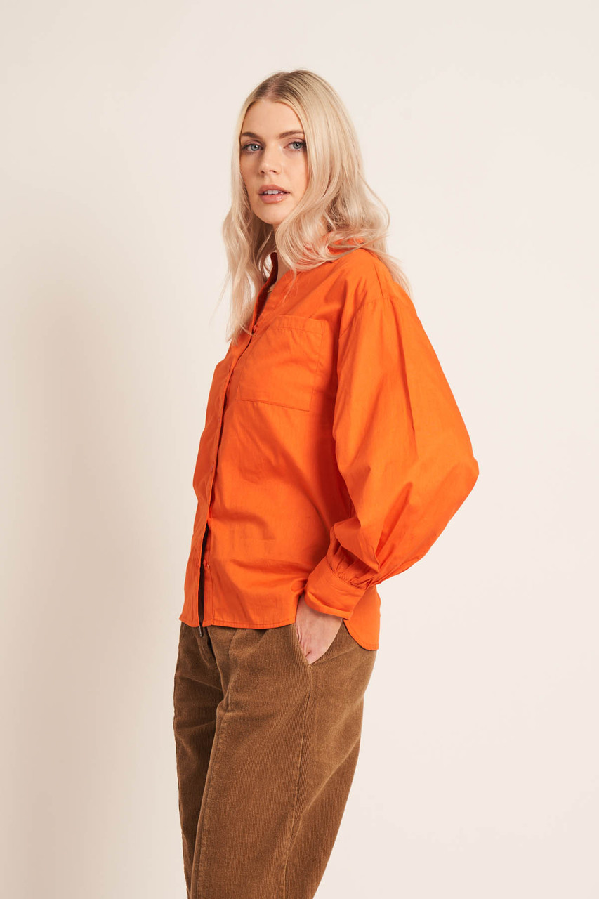 Oraganic Cotton Oversized Shirt With Pleated Detail Sleeves						