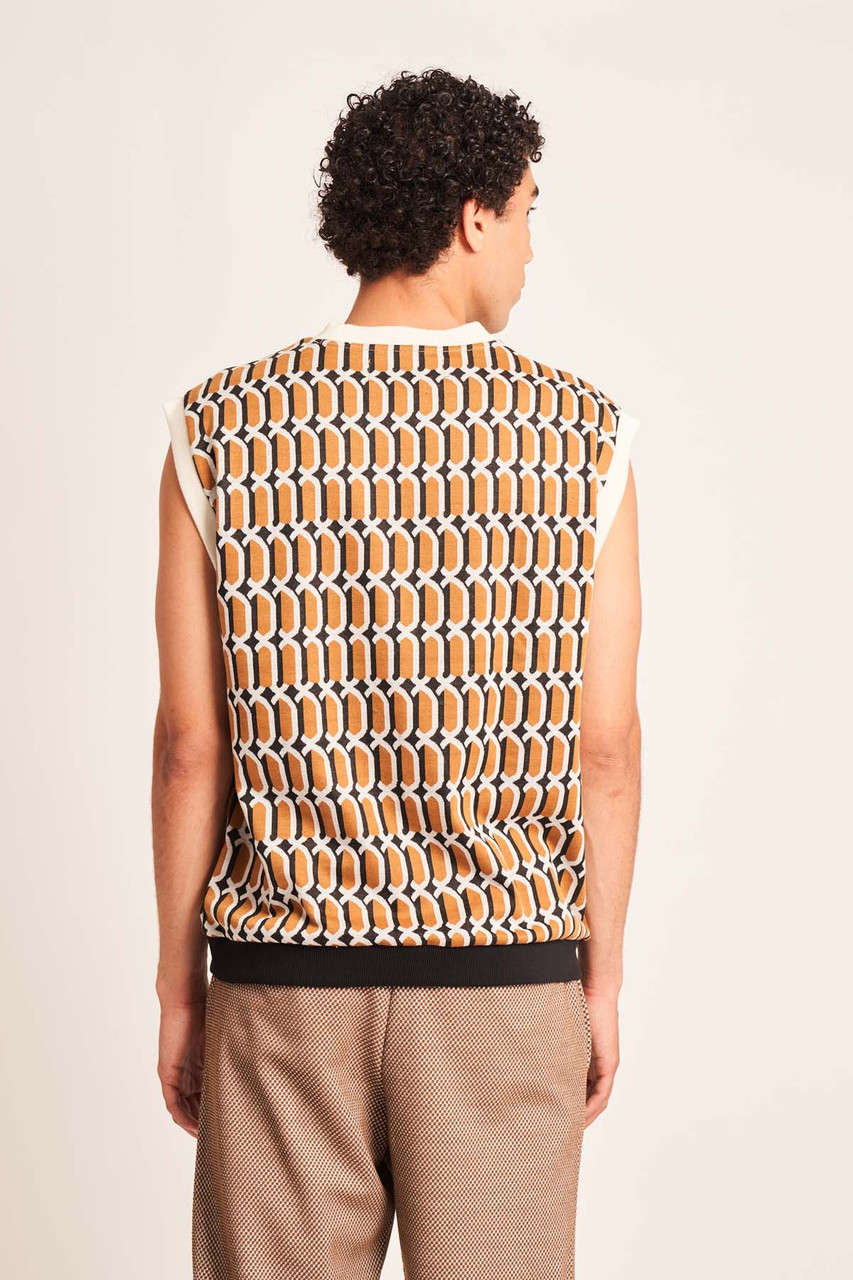 Loren Jacquard Jersey Sweater Vest 