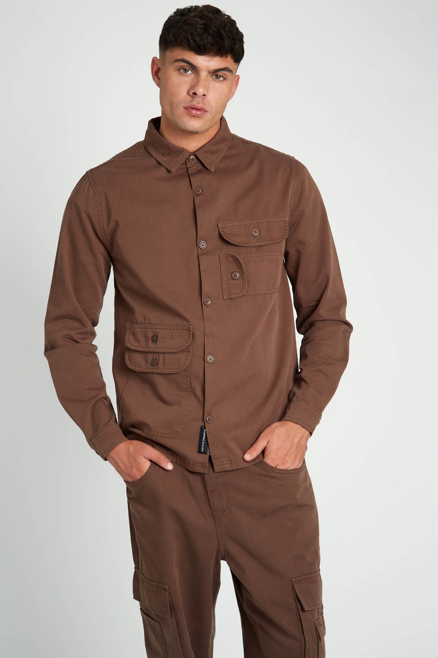 Doyle Washed Cotton Cargo Pocket Shirt