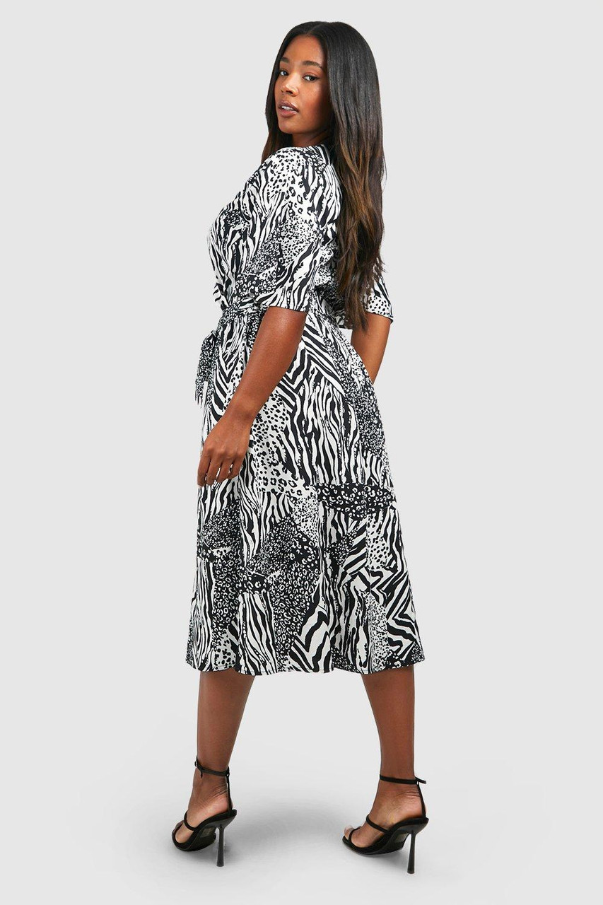 Animal Print Midi Dress