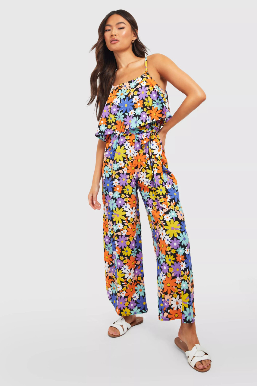 Floral Strappy Jumpsuit