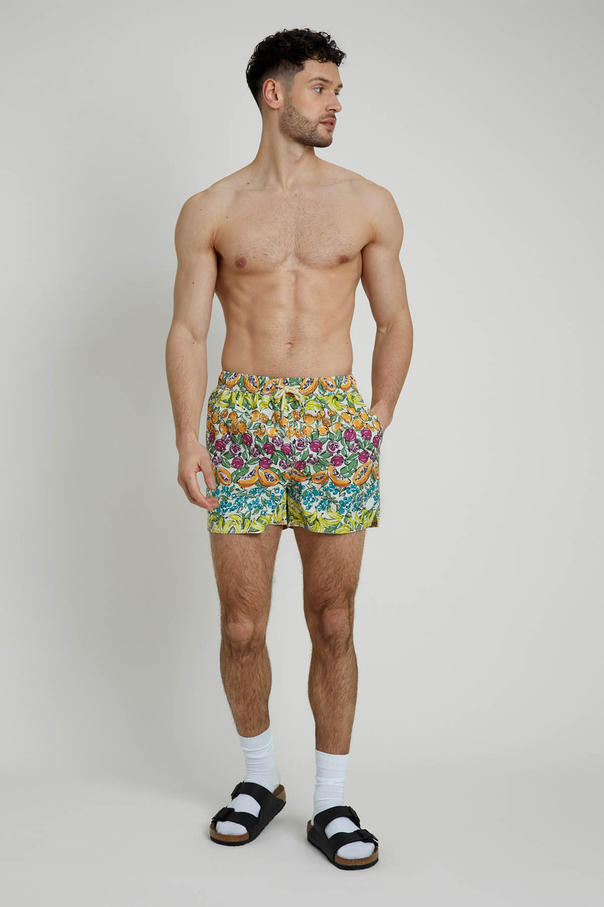 Fruit Printed Recycled Polyester Swim Short